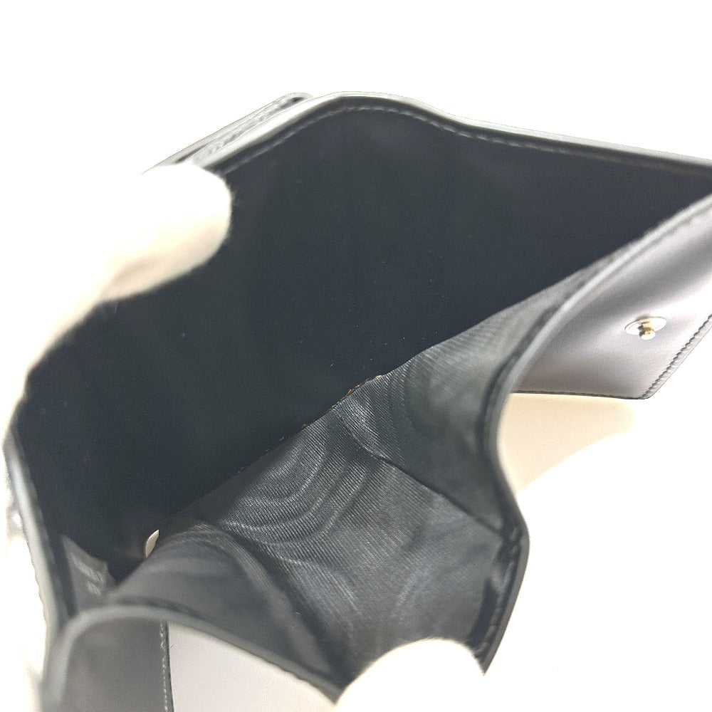 Maison Margiela SA2UI0005 ステッチ コンパクトウォレット 短財布 3つ折り財布 レザー レディース ブラック