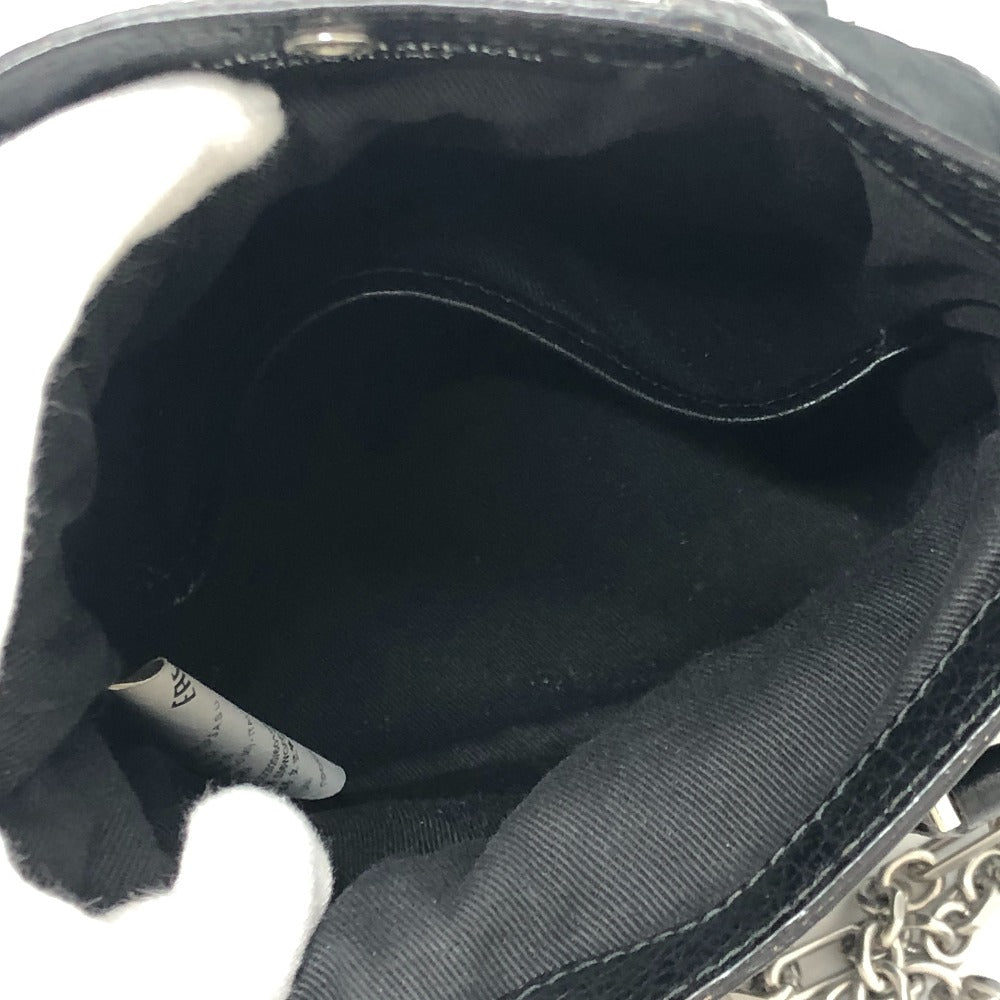 Maison Margiela 56WG0081 5AC マイクロ カバン 2WAY チェーン ショルダー ハンドバッグ レザー レディース ブラック