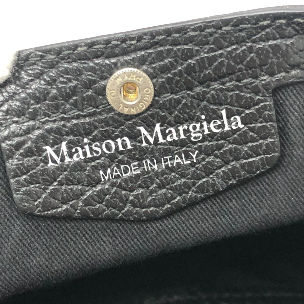 Maison Margiela 56WG0081 5AC マイクロ カバン 2WAY チェーン ショルダー ハンドバッグ レザー レディース ブラック