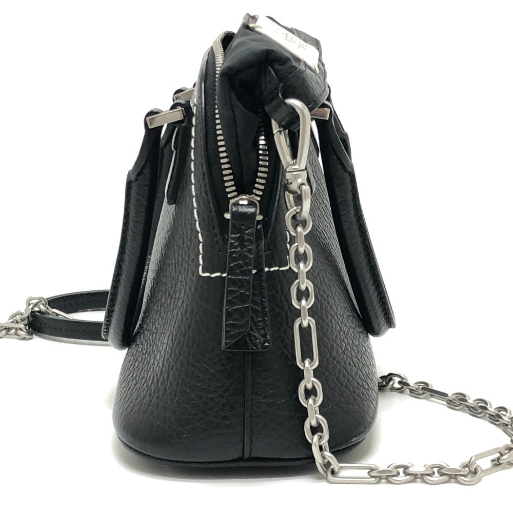 Maison Margiela 56WG0081 5AC マイクロ カバン 2WAY チェーン ショルダー ハンドバッグ レザー レディース ブラック