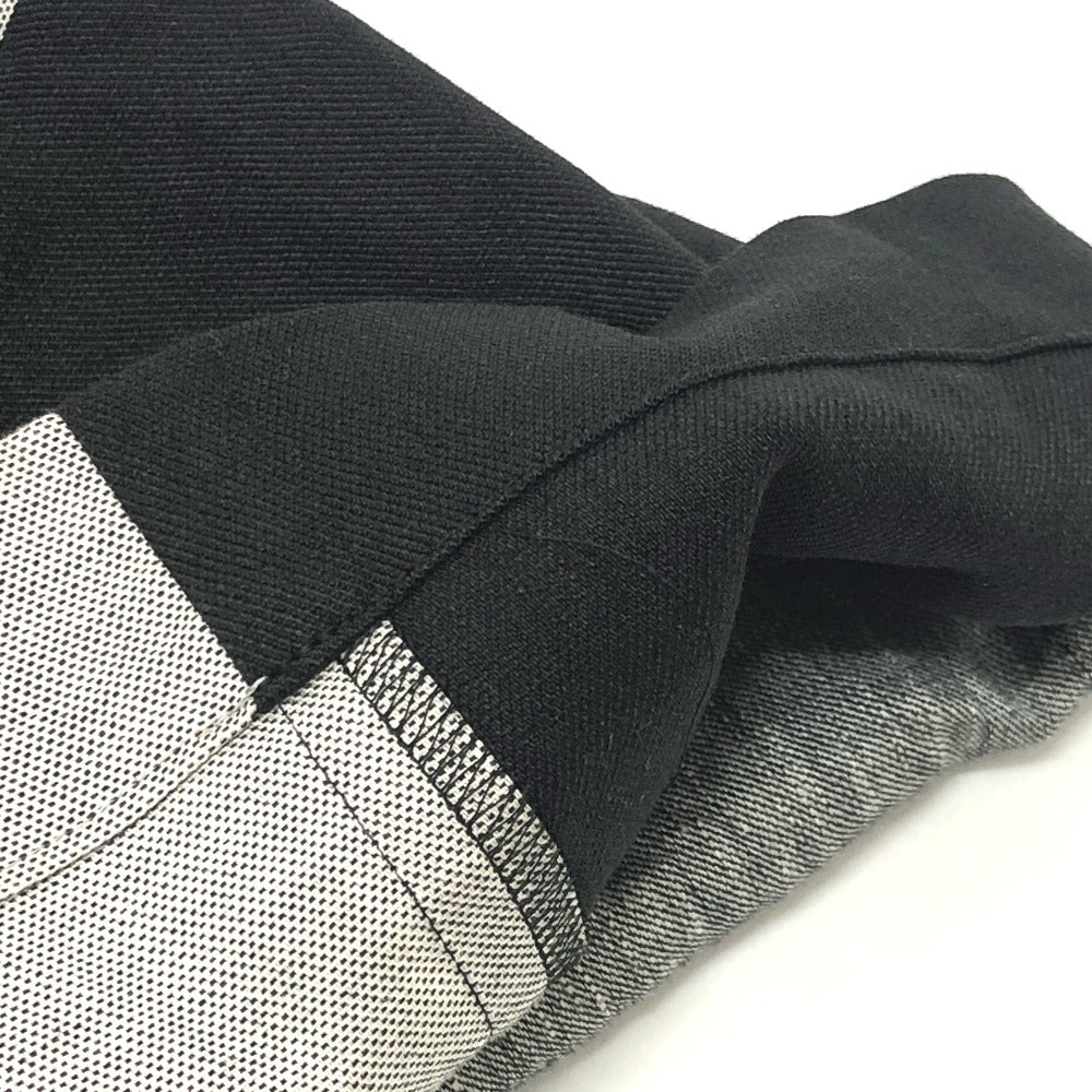 mikomori C0015 A1LR01 Apparel Patchwork Off-the-Shoulder Short Sleeve Flared Dress, Women's, Gray x Black