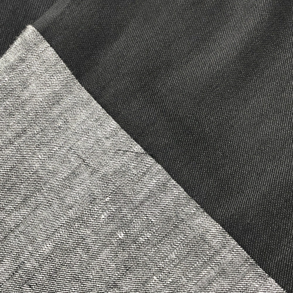 mikomori C0015 A1LR01 Apparel Patchwork Off-the-Shoulder Short Sleeve Flared Dress, Women's, Gray x Black