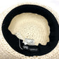 Accessoires de BEBE ベベ ペーパーハット ファッション小物 ポンポン付き ストロー ハット 紙 キッズ ホワイト