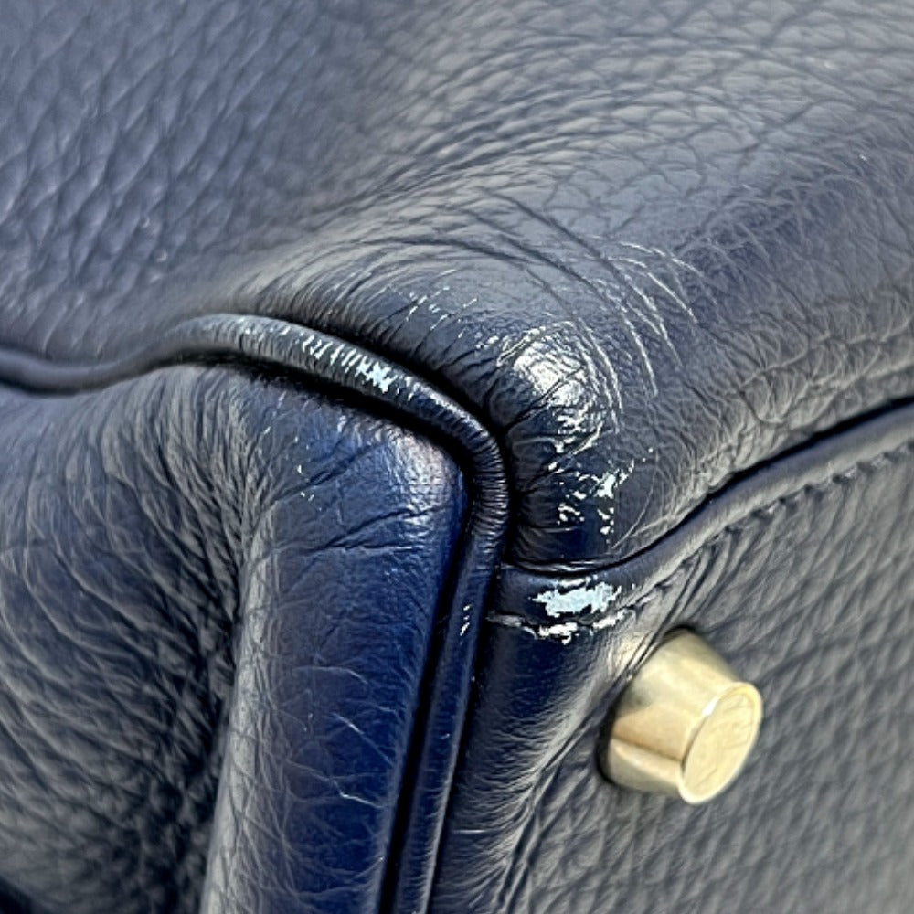HERMES ケリー32 内縫い カバン 2WAY ハンドバッグ トリヨンクレマンス レディース ブルー