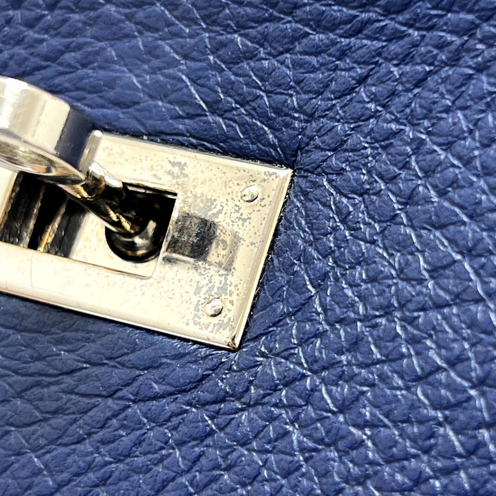 HERMES ケリー32 内縫い カバン 2WAY ハンドバッグ トリヨンクレマンス レディース ブルー