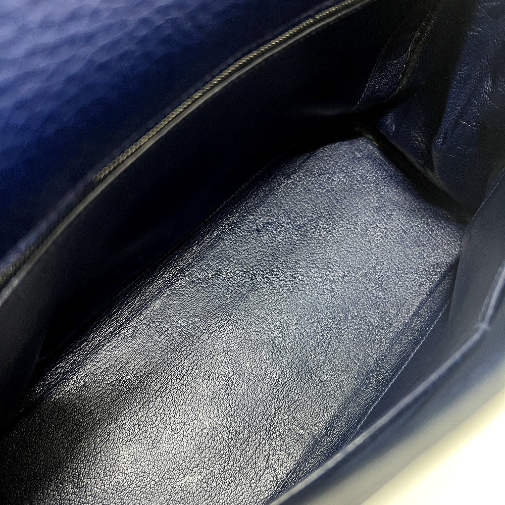 HERMES ケリー32 内縫い カバン 2WAY ハンドバッグ トリヨンクレマンス レディース ブルー