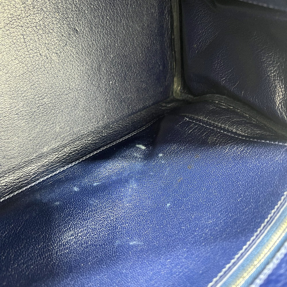 HERMES ケリー32 内縫い カバン 2WAY ハンドバッグ トリヨンクレマンス レディース ブルー