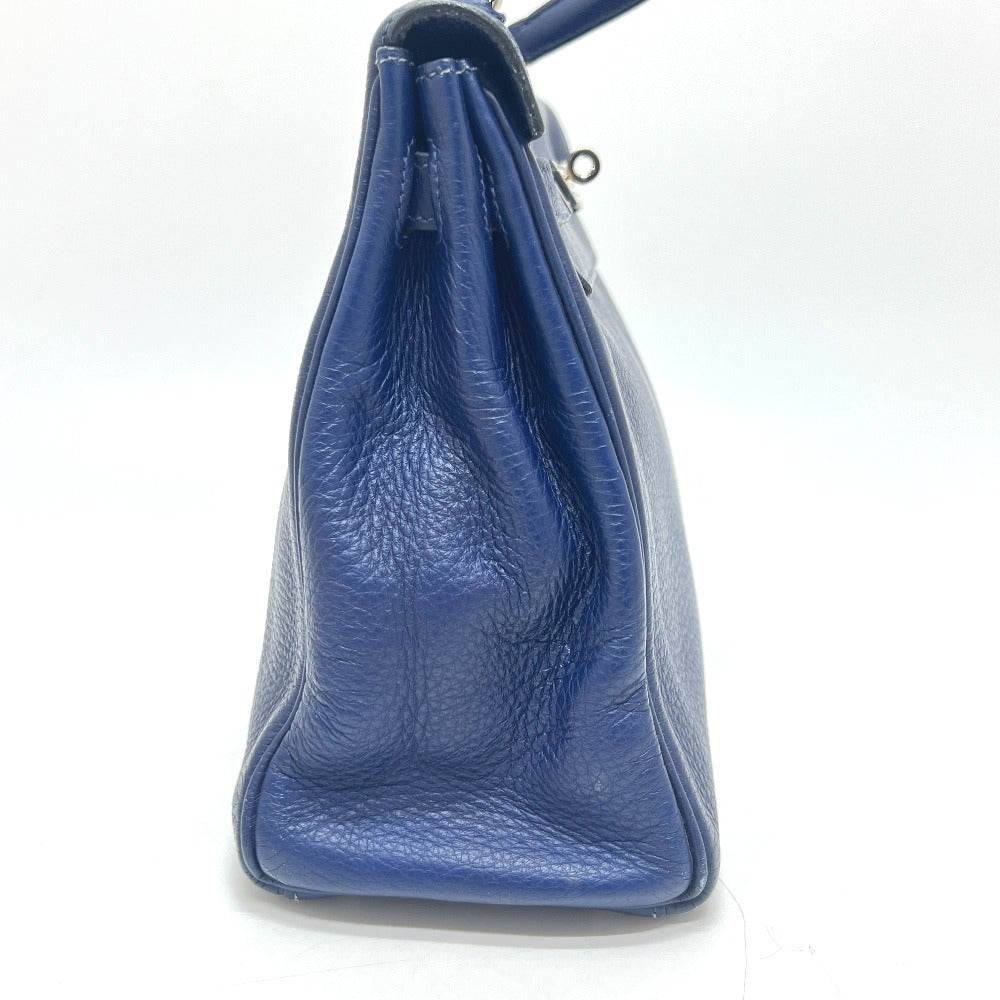 HERMES ケリー32 内縫い カバン 2WAY ハンドバッグ トリヨンクレマンス レディース ブルー