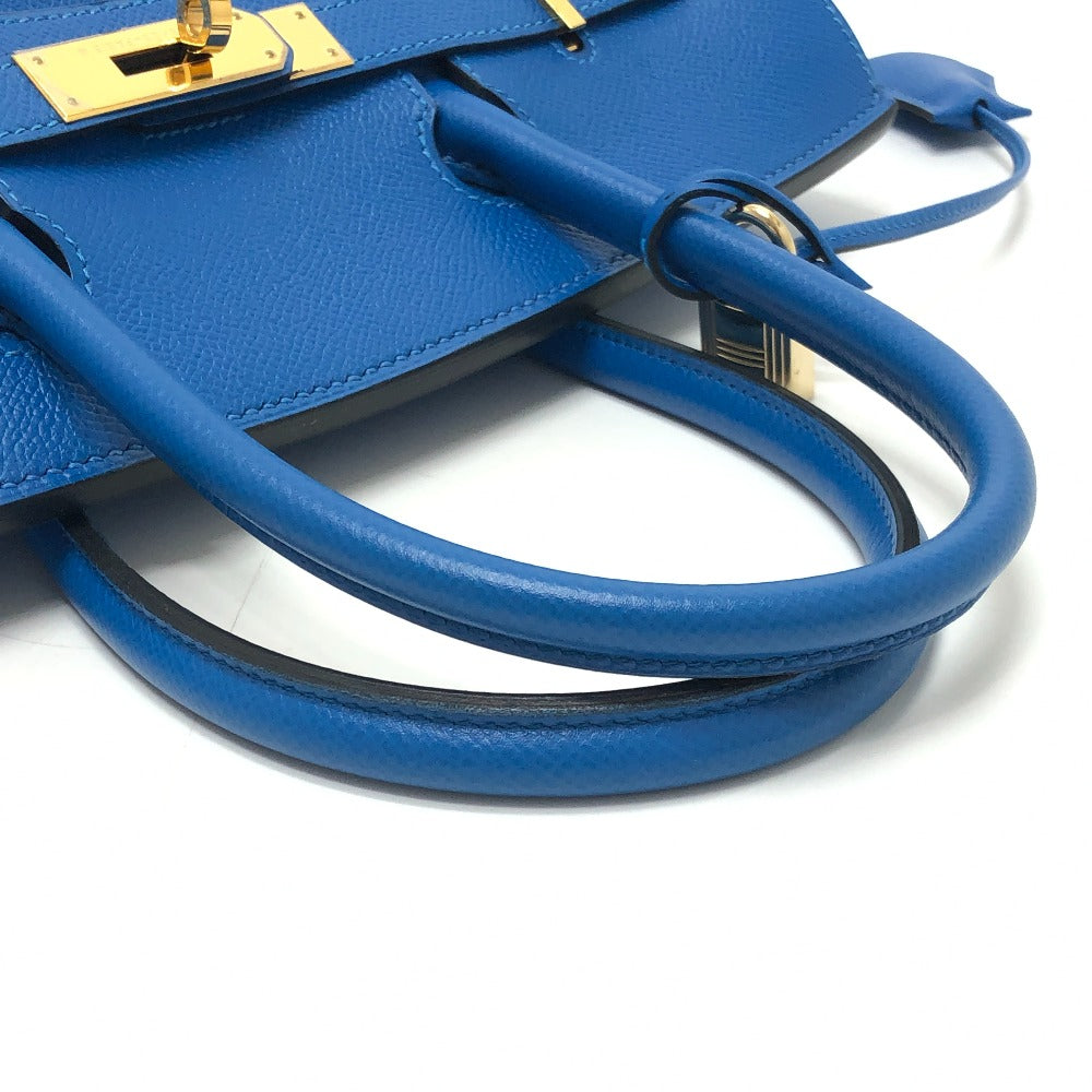 HERMES Birkin30 Birkin 30 GoldHardware Bag Hand Bag Epsom Blue Hydra (estimated) blue Used