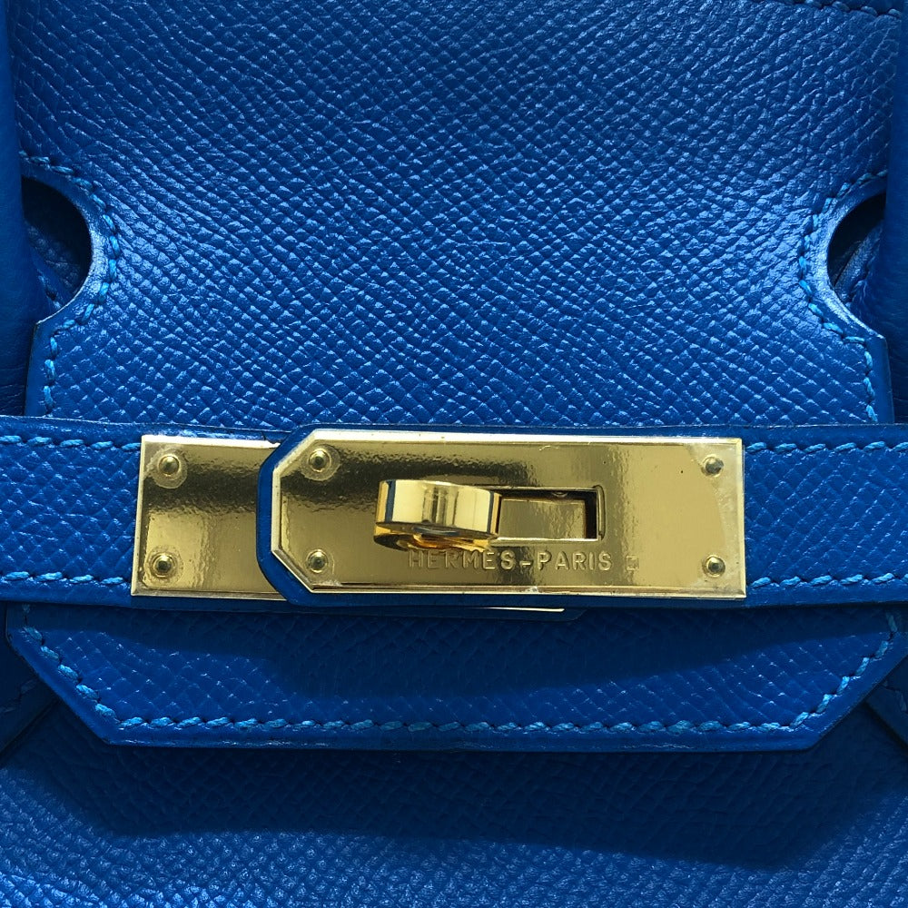 HERMES Birkin30 Birkin 30 GoldHardware Bag Hand Bag Epsom Blue Hydra (estimated) blue Used