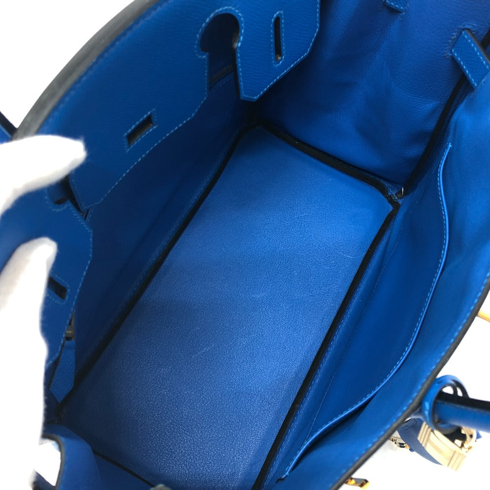 HERMES Birkin30 Birkin 30 GoldHardware Bag Hand Bag Epsom Blue Hydra (estimated) blue Used