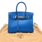 HERMES Birkin30 Birkin 30 GoldHardware Bag Hand Bag Epsom Blue Hydra (estimated) blue Used