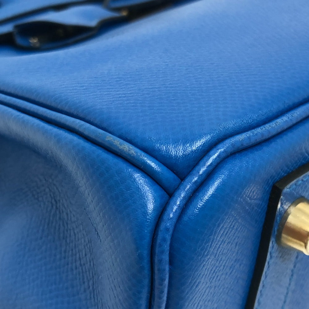 HERMES Birkin30 Birkin 30 GoldHardware Bag Hand Bag Epsom Blue Hydra (estimated) blue Used