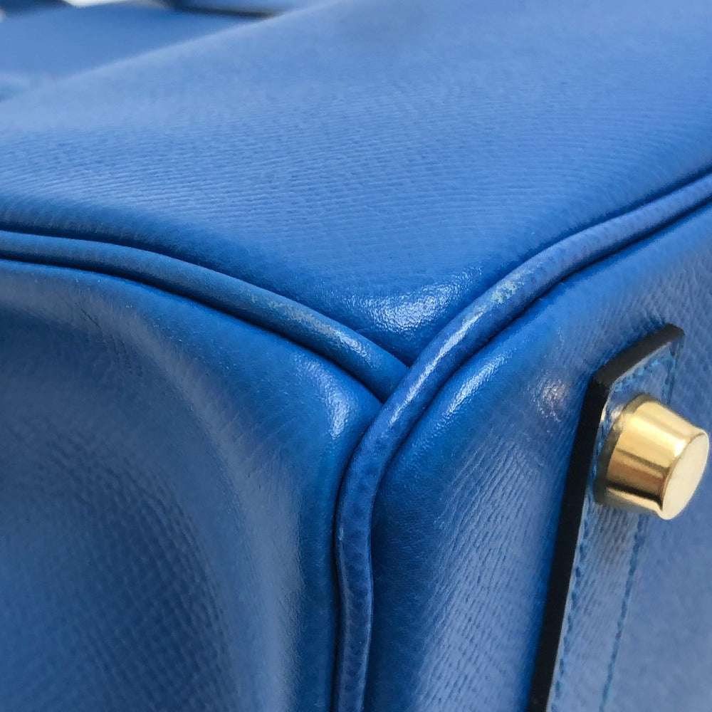 HERMES Birkin30 Birkin 30 GoldHardware Bag Hand Bag Epsom Blue Hydra (estimated) blue Used