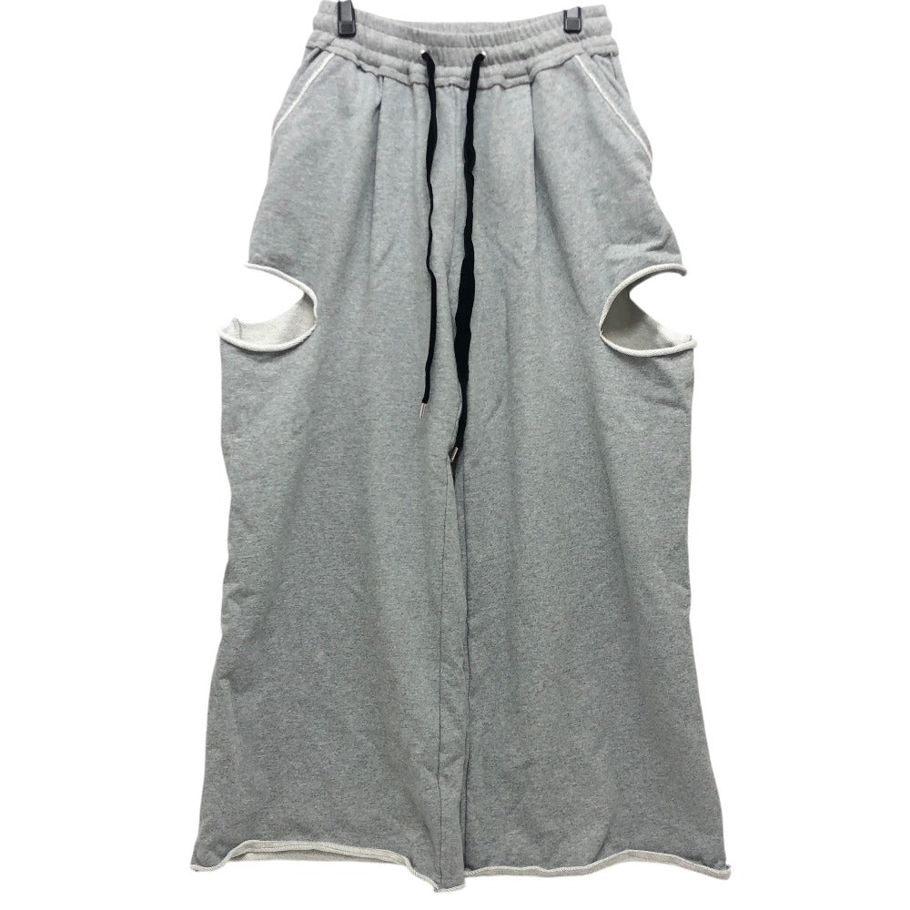 COEL 185107055 ダメージスウェットパンツ アパレル ボトムス ベルベットリボン ワイドパンツ パンツ コットン レディース グレー