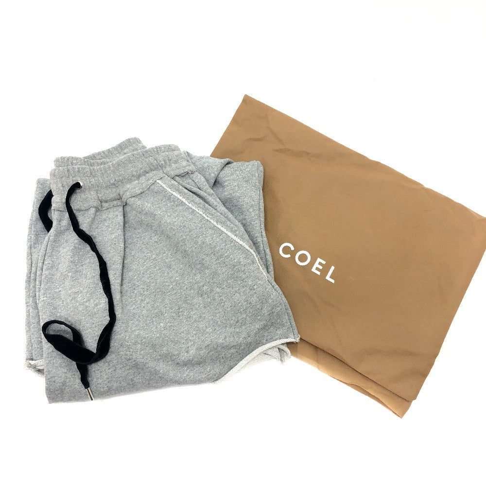 COEL 185107055 ダメージスウェットパンツ アパレル ボトムス ベルベットリボン ワイドパンツ パンツ コットン レディース グレー