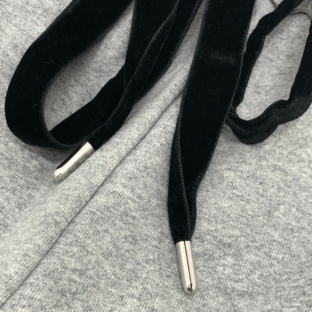 COEL 185107055 ダメージスウェットパンツ アパレル ボトムス ベルベットリボン ワイドパンツ パンツ コットン レディース グレー