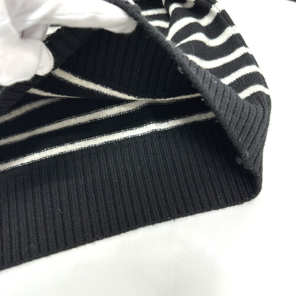 Ami Paris 21AW ハート ロゴ ボーダー アパレル セーター ウール メンズ ブラック - brandshop-reference