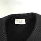 Ami Paris 21AW ハート ロゴ ボーダー アパレル セーター ウール メンズ ブラック - brandshop-reference