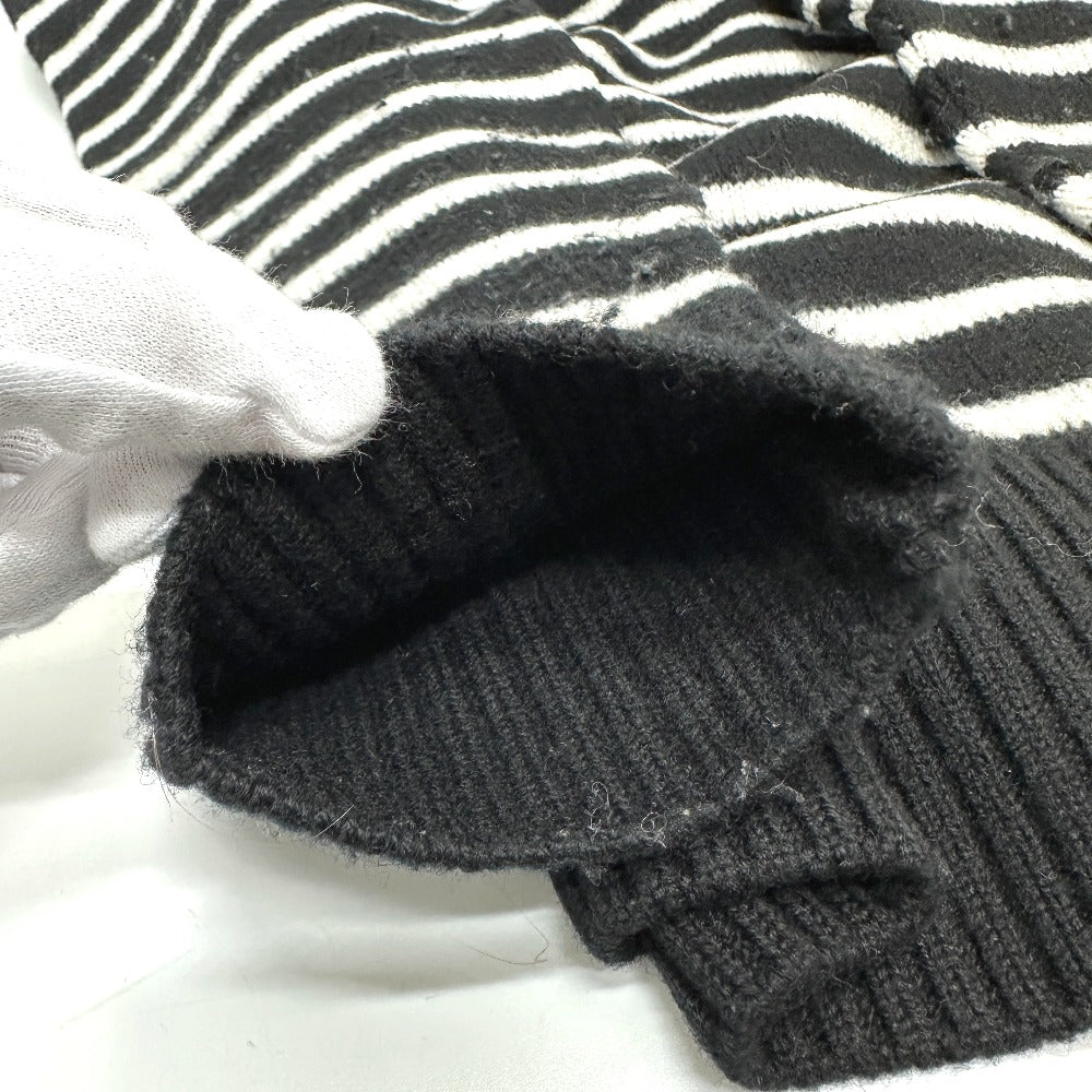 Ami Paris 21AW ハート ロゴ ボーダー アパレル セーター ウール メンズ ブラック - brandshop-reference