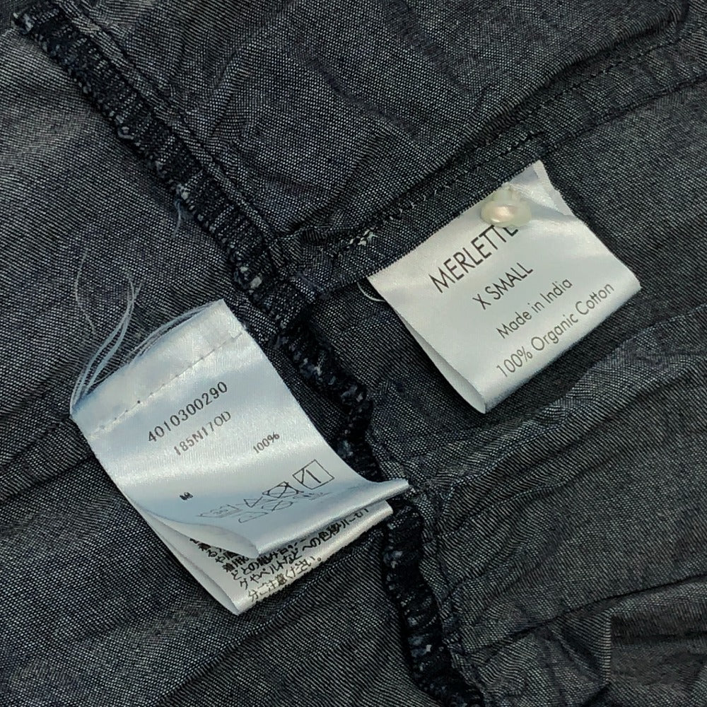 Merlette NYC 4010300290 ロンハーマンコラボ ソリマン アパレル デニム 長袖 ワンピース コットン レディース ブルー