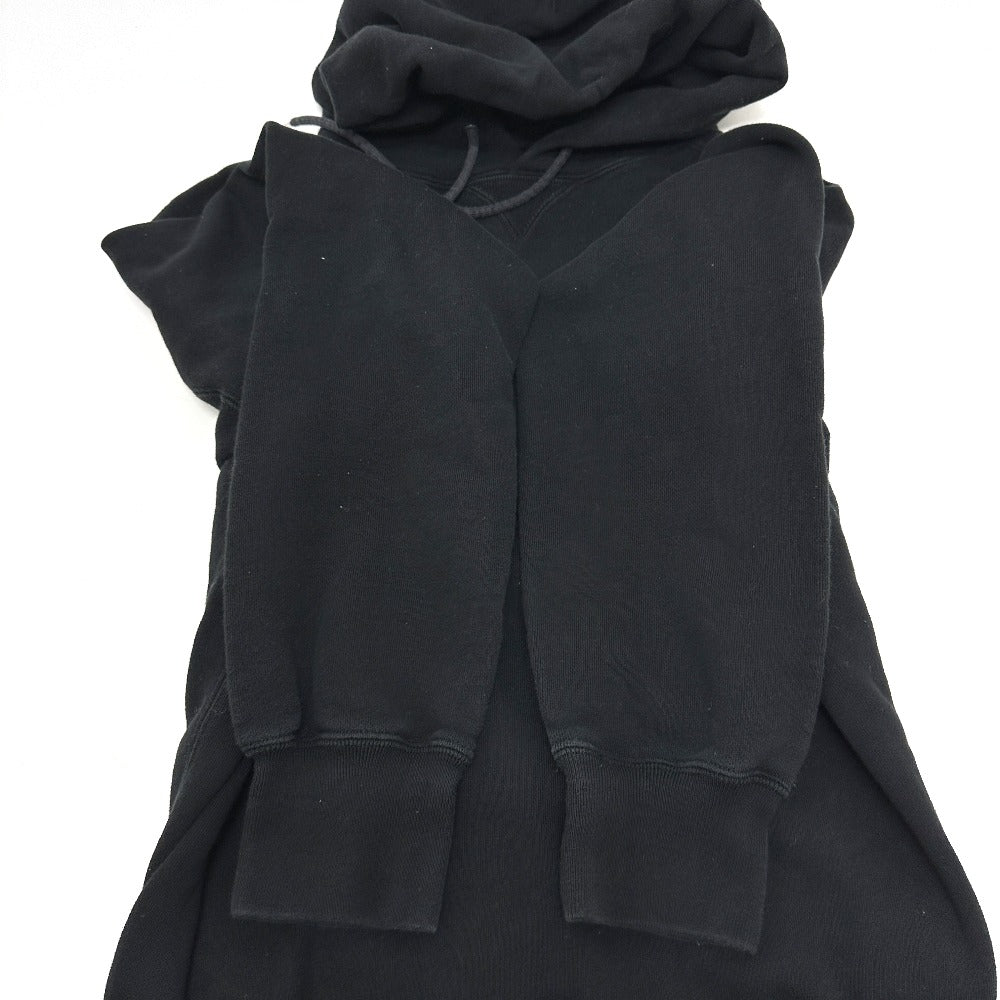 Sacai 21-0305S ロゴ アパレル 服 フーディ プルオーバー トップス スウェット パーカー コットン レディース ブラック