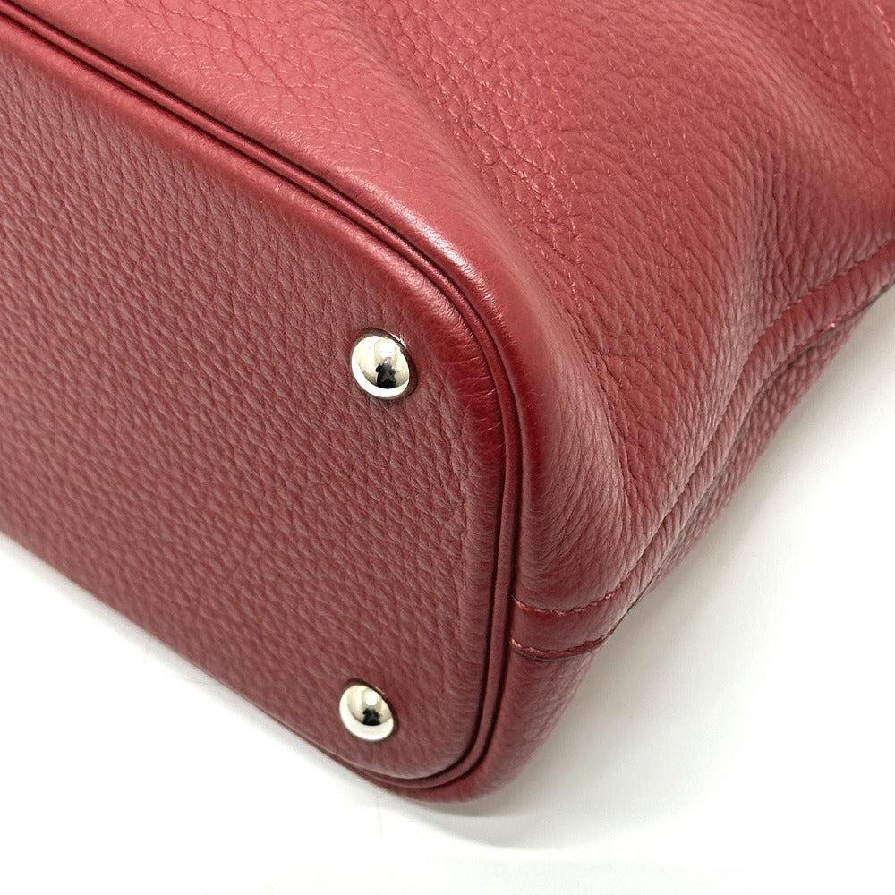 HERMES ボリード35 2WAY ハンドバッグ トリヨンクレマンス レディース ルージュアッシュ SV金具 レッド