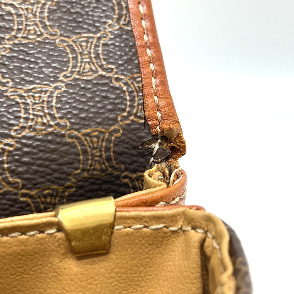 CELINE Macadam Crossbody Bag Shoulder Bag PVC/Leather Women's Brown