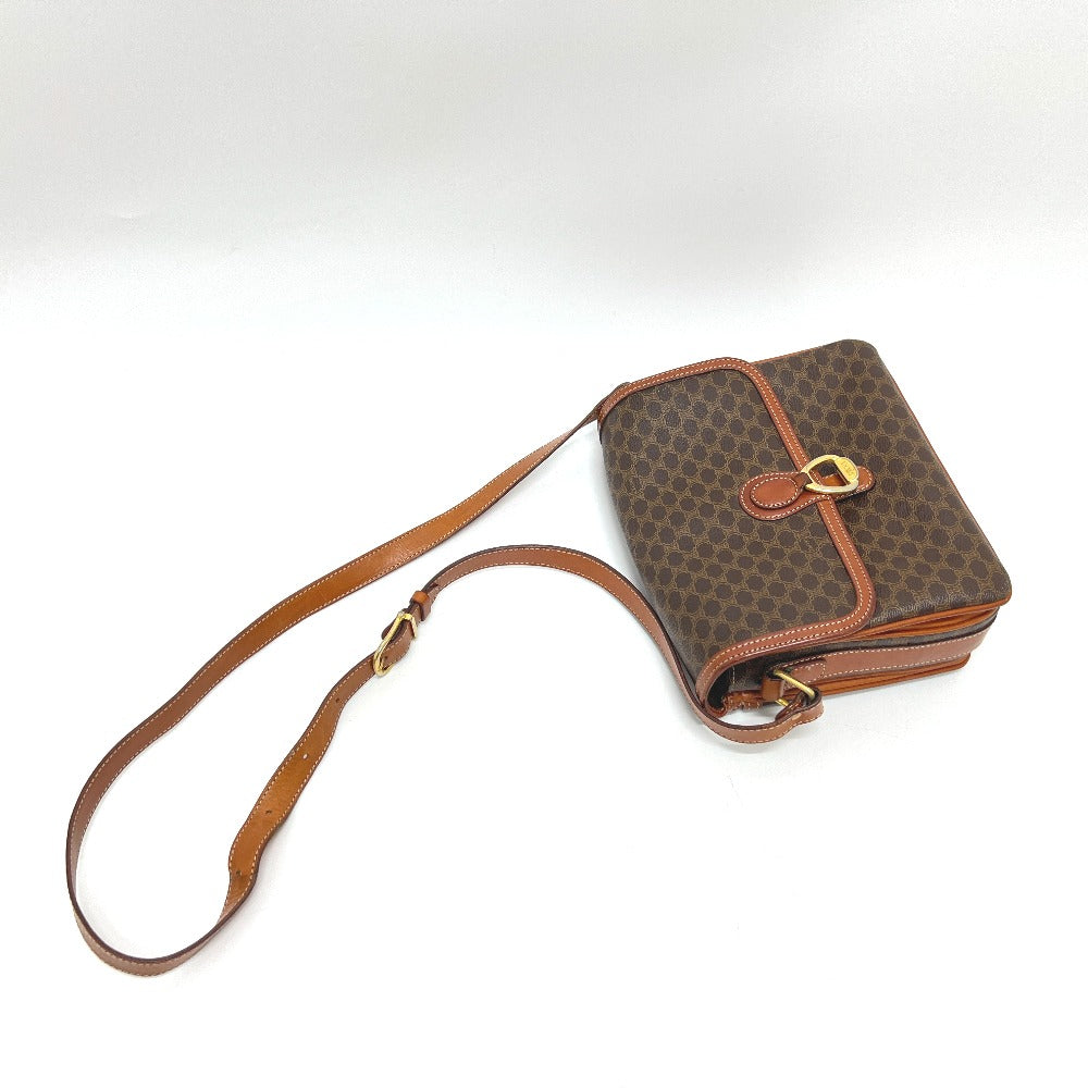 CELINE Macadam Crossbody Bag Shoulder Bag PVC/Leather Women's Brown