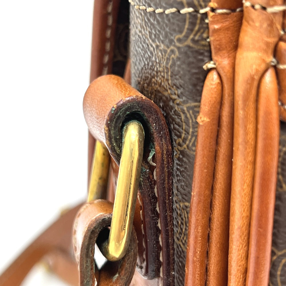 CELINE Macadam Crossbody Bag Shoulder Bag PVC/Leather Women's Brown