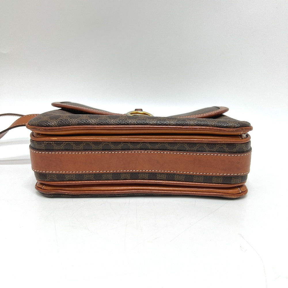 CELINE Macadam Crossbody Bag Shoulder Bag PVC/Leather Women's Brown