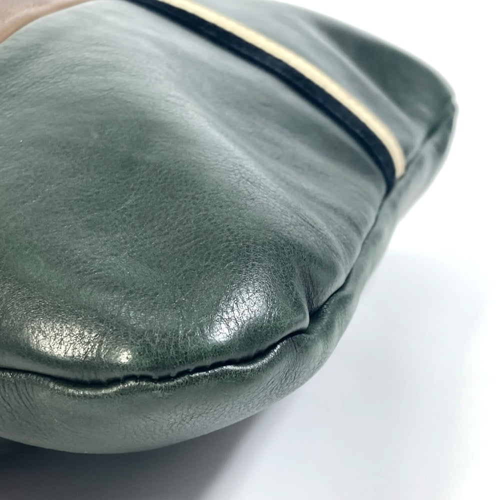 CELINE バイカラー ストライプ トートバッグ カバン トートバッグ 肩掛け ショルダーバッグ レザー レディース ブラウン