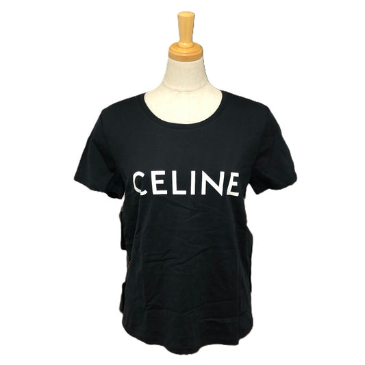 CELINE 483N 2AWB ロゴ 半袖 Tシャツ 夏服 半袖シャツ 半袖Tシャツ コットン レディース ブラック - brandshop-reference