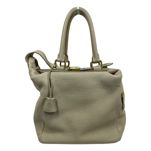 CELINE 旧ロゴ ミニボストン カバン ハンドバッグ レザー レディース ベージュ