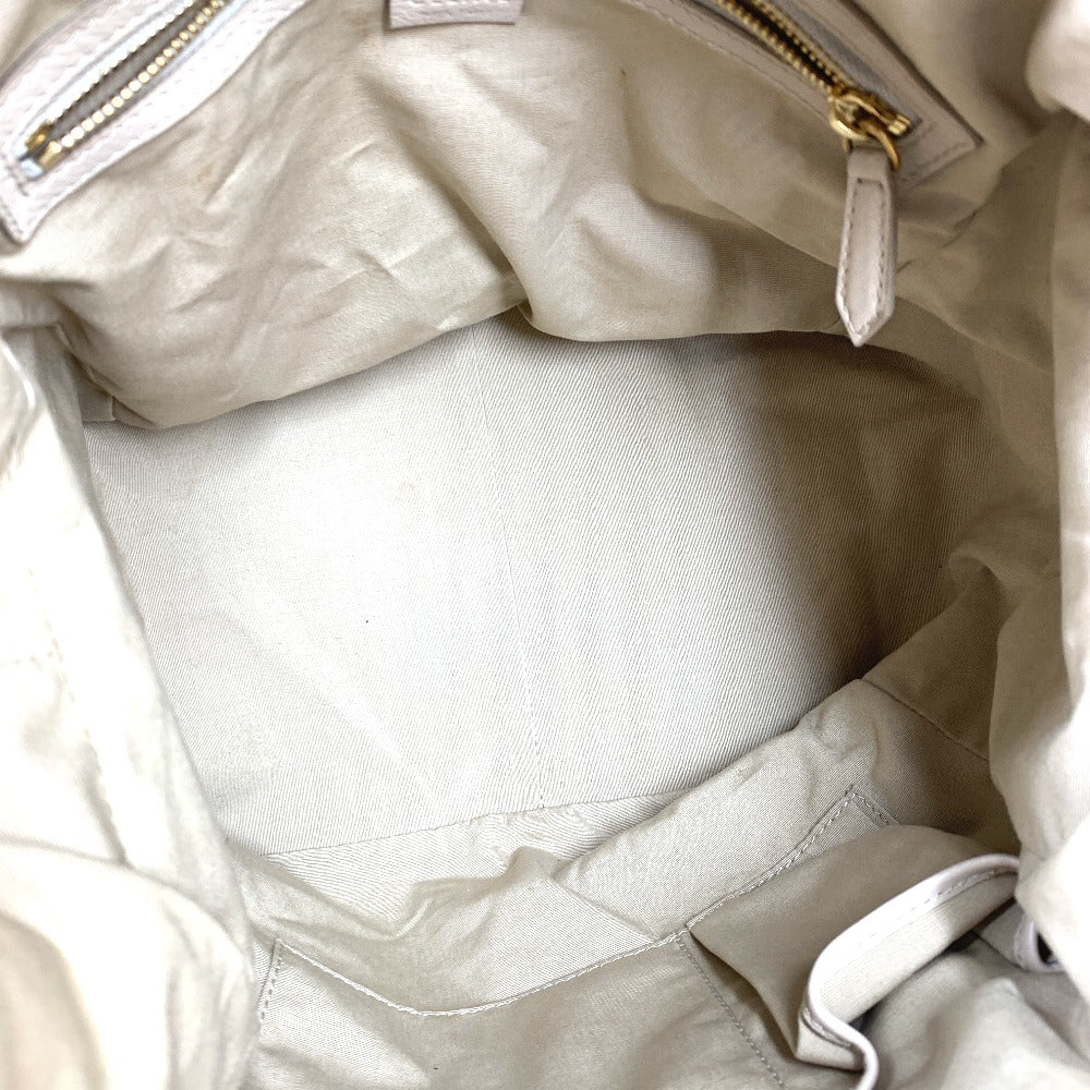 CELINE 旧ロゴ ミニボストン カバン ハンドバッグ レザー レディース ベージュ