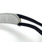 CELINE Ribbon Motif Shoulder Bag Leather Women's White x Black