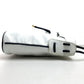 CELINE Ribbon Motif Shoulder Bag Leather Women's White x Black