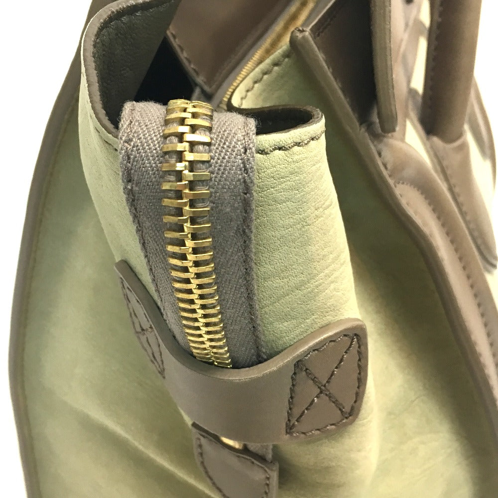 CELINE 165213 Mini Shopper Luggage Tote Bag/Handbag in Beige Leather