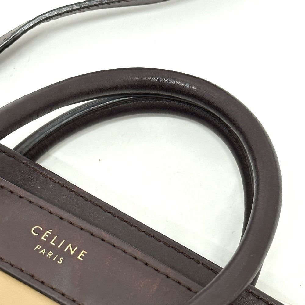 CELINE 168243 旧ロゴ ラゲージナノ ショッパー 2WAY カバン トートバッグ ハンドバッグ ショルダーバッグ レザー レディース |  brandshop-reference