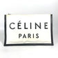 CELINE バイカラー ロゴ カバン ポーチ クラッチバッグ レザー/キャンバス レディース