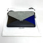 CELINE 肩掛けバッグ ロゴ金具 ダイヤモンドクラッチ カバン ショルダーバッグ クラッチバッグ スエード/レザー レディース グレーｘブラック