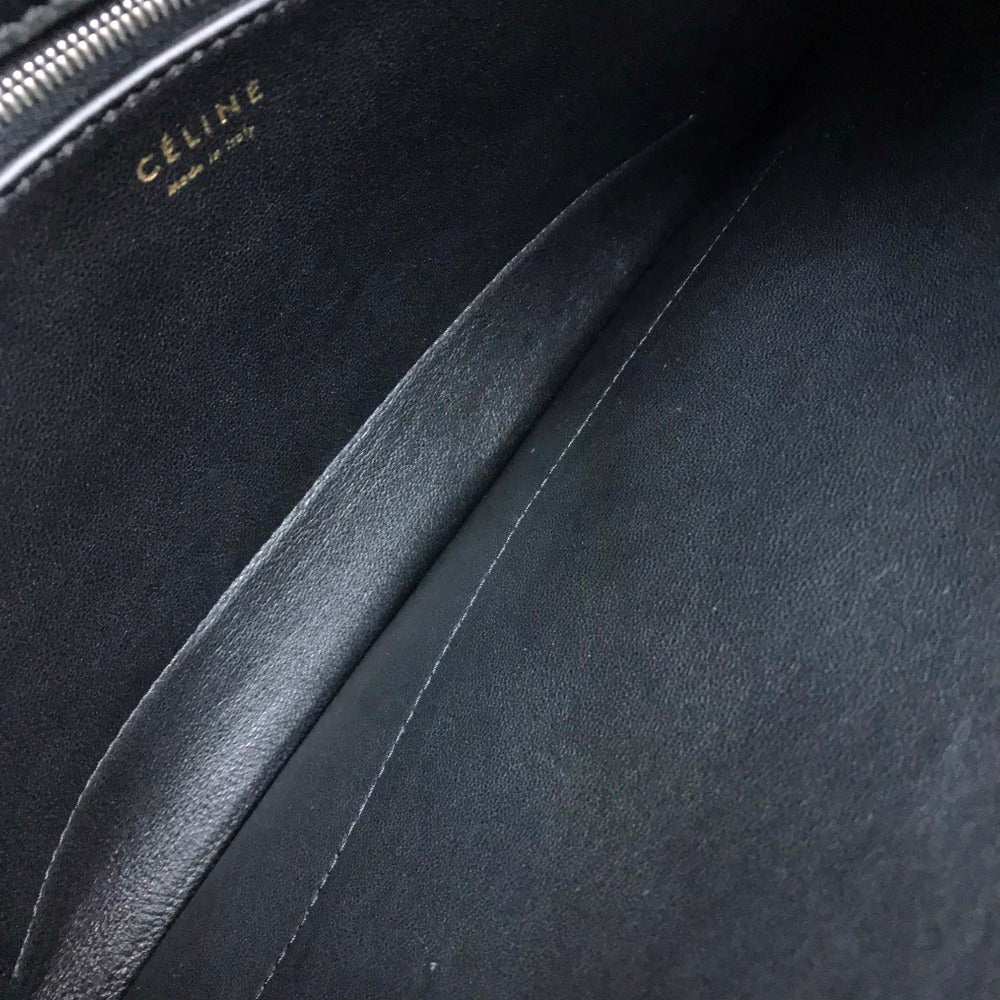 CELINE 肩掛けバッグ ロゴ金具 ダイヤモンドクラッチ カバン ショルダーバッグ クラッチバッグ スエード/レザー レディース グレーｘブラック