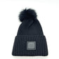 TAION Tion Extra Plate logo Hat apparel accessories Knit hat wool Black Used