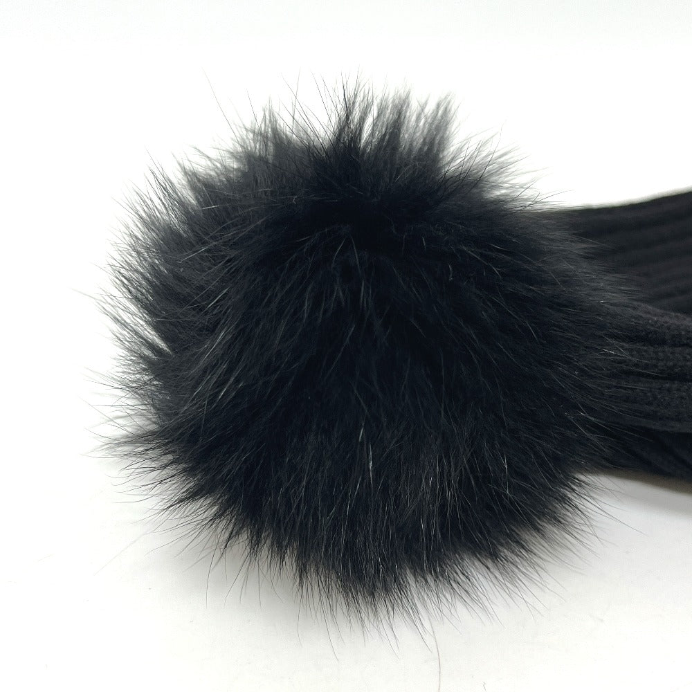 TAION Tion Extra Plate logo Hat apparel accessories Knit hat wool Black Used