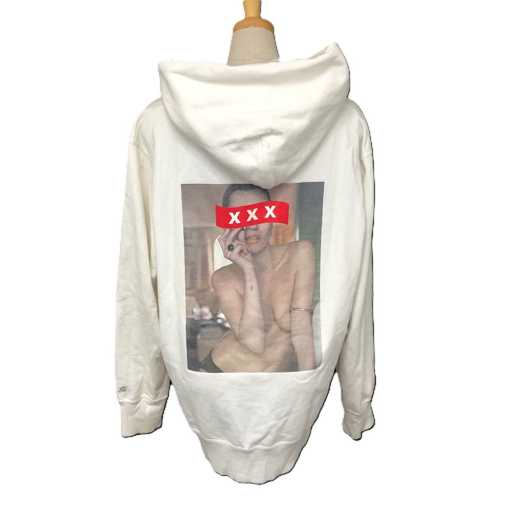 GOD SELECTION XXX ボックスロゴ パーカー 長袖 パーカー コットン メンズ ホワイト - brandshop-reference