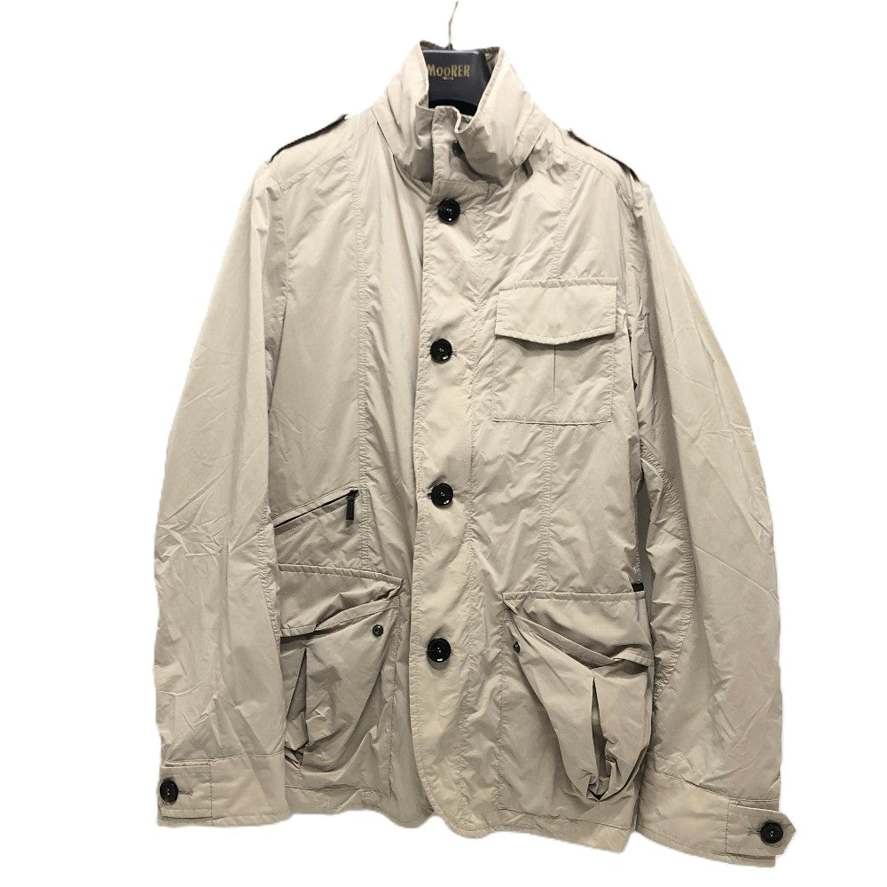 MooRER ジップアップ ジャケット 上着 ジャケット ナイロン メンズ グレーベージュ グレー - brandshop-reference