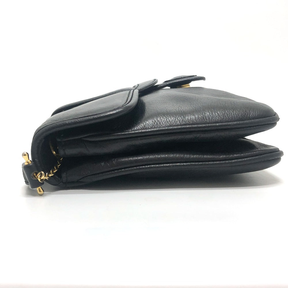 CELINE ロゴ 斜め掛け カバン 肩掛け バッグ ショルダーバッグ レザー レディース ブラック