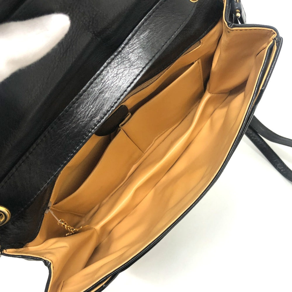 CELINE ロゴ 斜め掛け カバン 肩掛け バッグ ショルダーバッグ レザー レディース ブラック