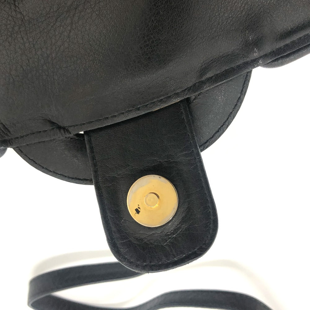 CELINE ロゴ 斜め掛け カバン 肩掛け バッグ ショルダーバッグ レザー レディース ブラック