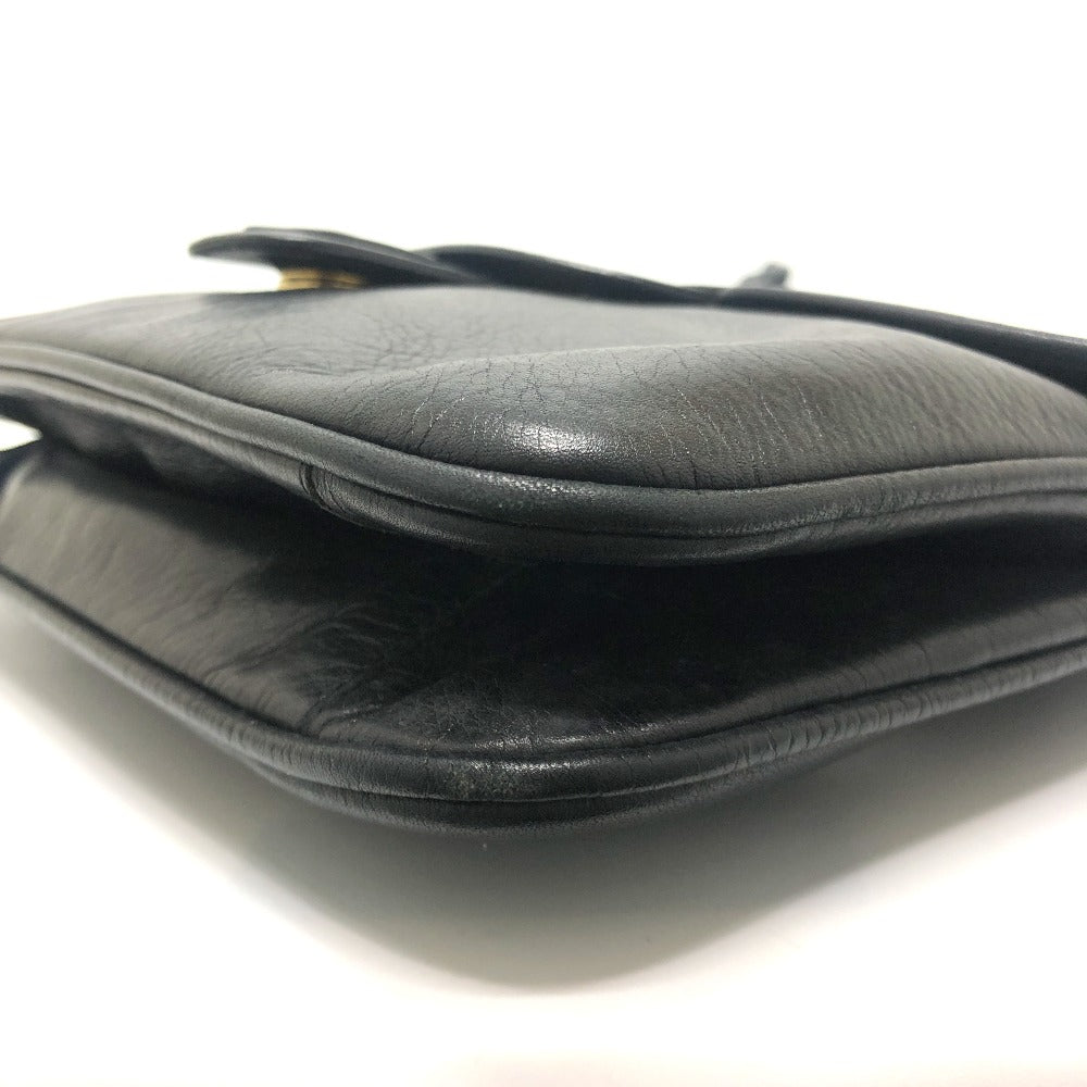 CELINE ロゴ 斜め掛け カバン 肩掛け バッグ ショルダーバッグ レザー レディース ブラック